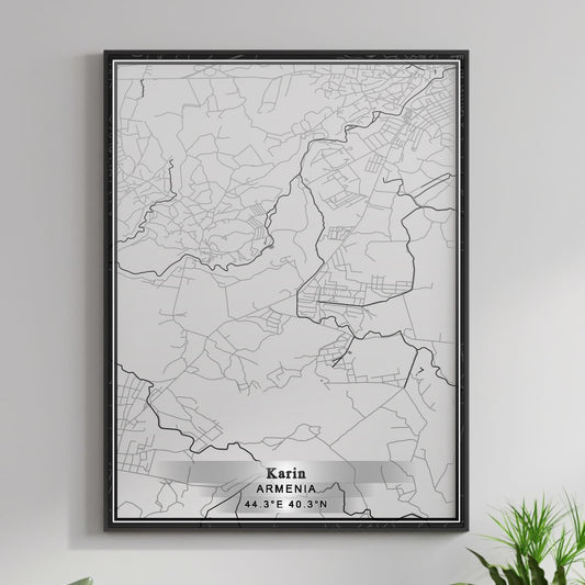 ROAD MAP OF KARIN, ARMENIA BY MAPBAKES