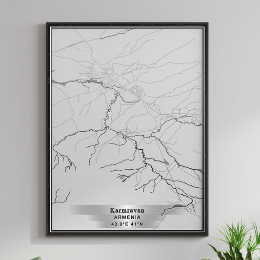 ROAD MAP OF KARMRAVAN, ARMENIA BY MAPBAKES