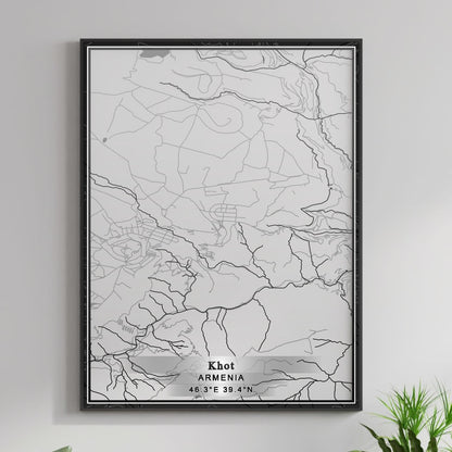 ROAD MAP OF KHOT, ARMENIA BY MAPBAKES