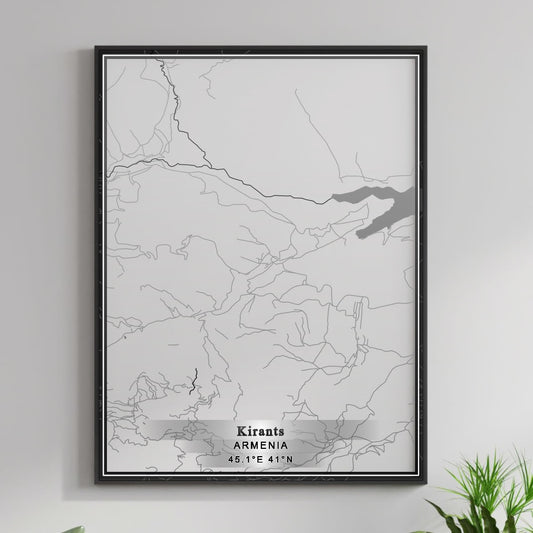 ROAD MAP OF KIRANTS, ARMENIA BY MAPBAKES