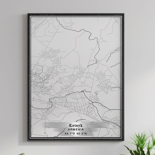 ROAD MAP OF KOTAYK, ARMENIA BY MAPBAKES