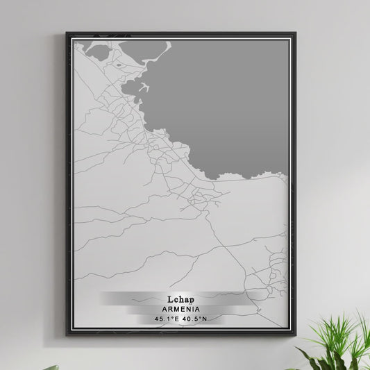 ROAD MAP OF LCHAP, ARMENIA BY MAPBAKES