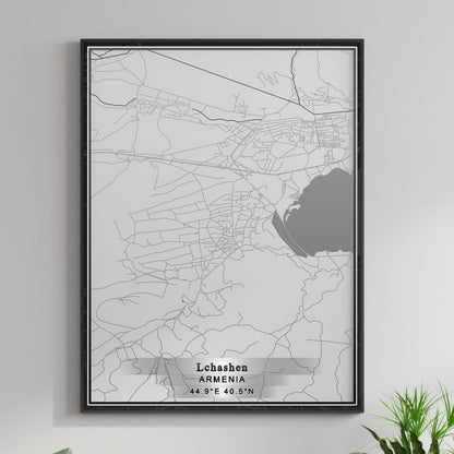 ROAD MAP OF LCHASHEN, ARMENIA BY MAPBAKES