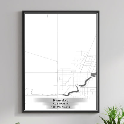 ROAD MAP OF NUMURKAH, AUSTRALIA BY MAPBAKES