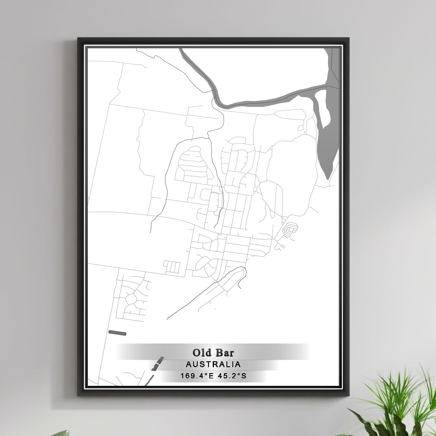 ROAD MAP OF OLD BAR, AUSTRALIA BY MAPBAKES