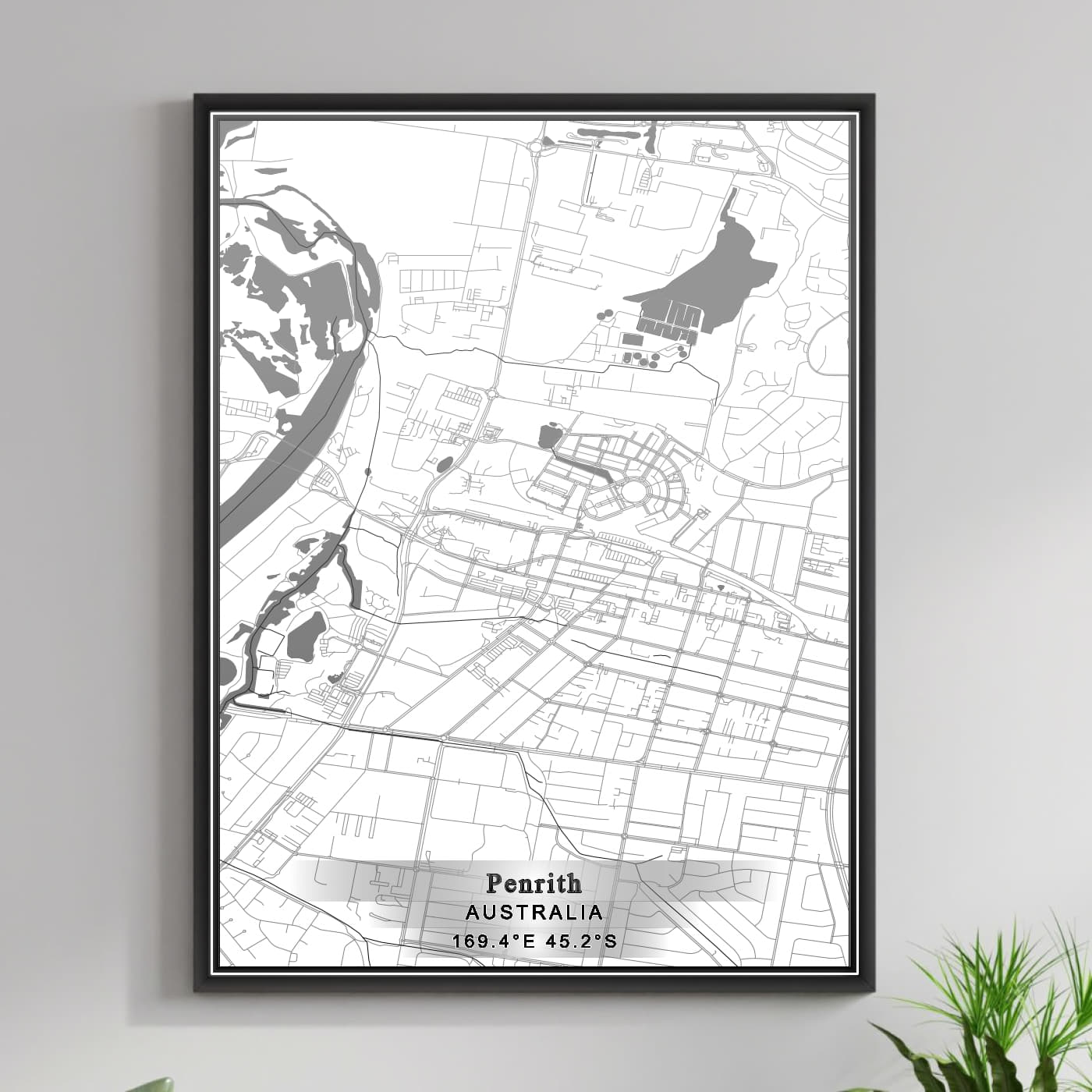 ROAD MAP OF PENRITH, AUSTRALIA BY MAPBAKES