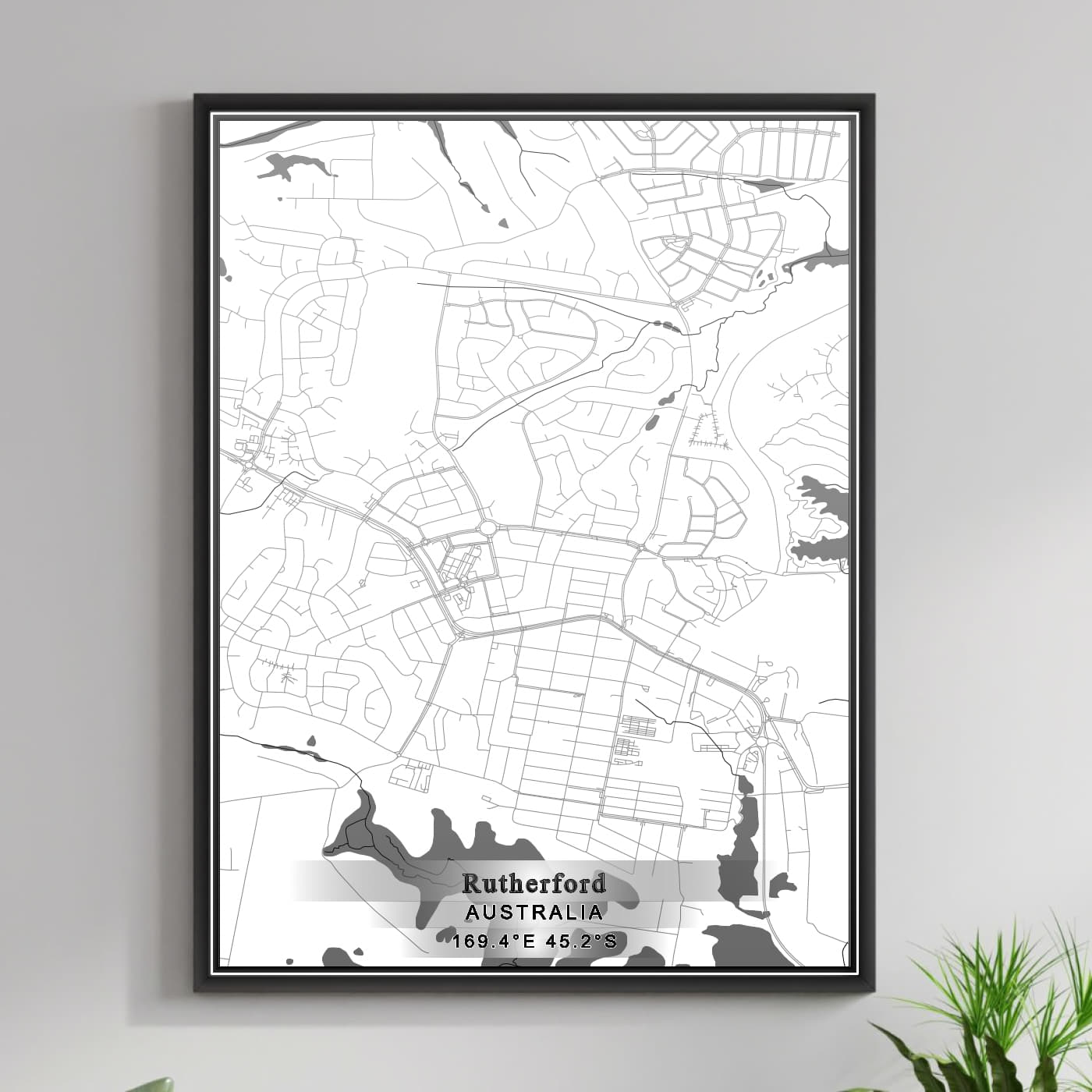 ROAD MAP OF RUTHERFORD, AUSTRALIA BY MAPBAKES