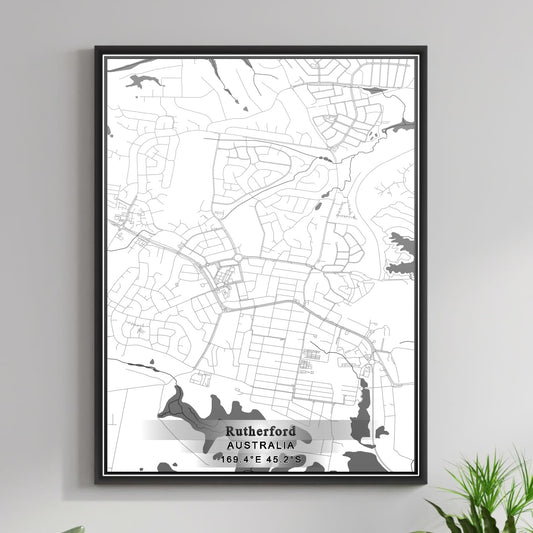 ROAD MAP OF RUTHERFORD, AUSTRALIA BY MAPBAKES