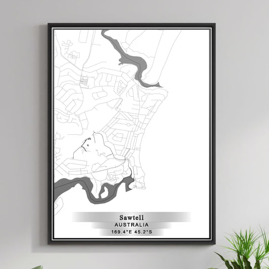 ROAD MAP OF SAWTELL, AUSTRALIA BY MAPBAKES