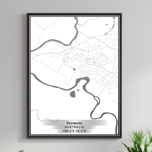 ROAD MAP OF SEYMOUR, AUSTRALIA BY MAPBAKES