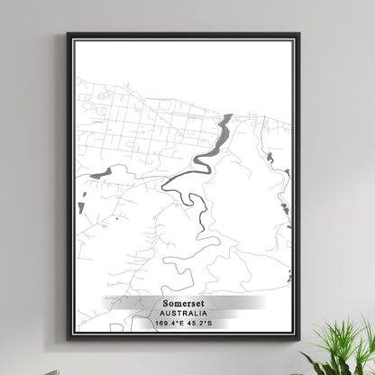 ROAD MAP OF SOMERSET, AUSTRALIA BY MAPBAKES