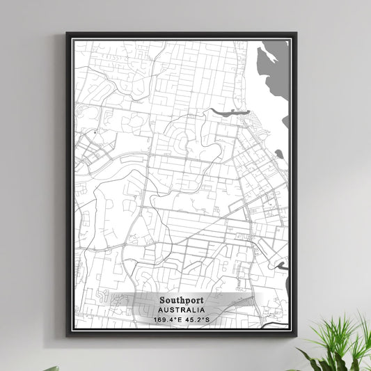 ROAD MAP OF SOUTHPORT, AUSTRALIA BY MAPBAKES