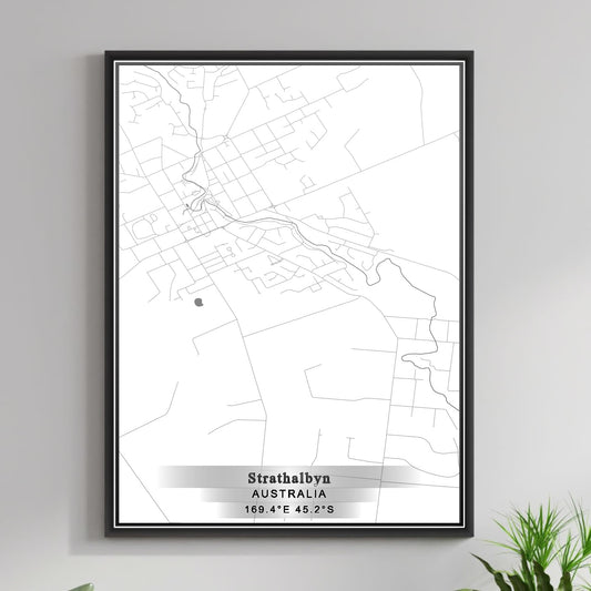 ROAD MAP OF STRATHALBYN, AUSTRALIA BY MAPBAKES