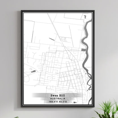 ROAD MAP OF SWAN HILL, AUSTRALIA BY MAPBAKES