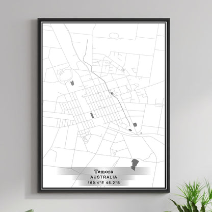 ROAD MAP OF TEMORA, AUSTRALIA BY MAPBAKES