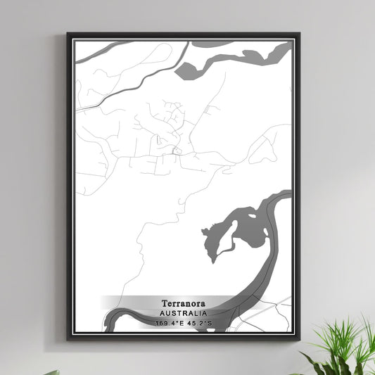 ROAD MAP OF TERRANORA, AUSTRALIA BY MAPBAKES