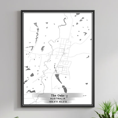 ROAD MAP OF THE OAKS, AUSTRALIA BY MAPBAKES