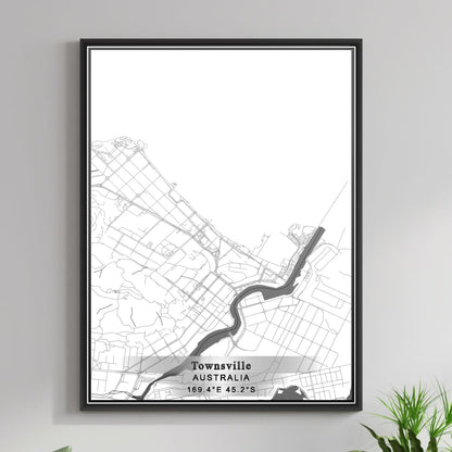 ROAD MAP OF TOWNSVILLE, AUSTRALIA BY MAPBAKES