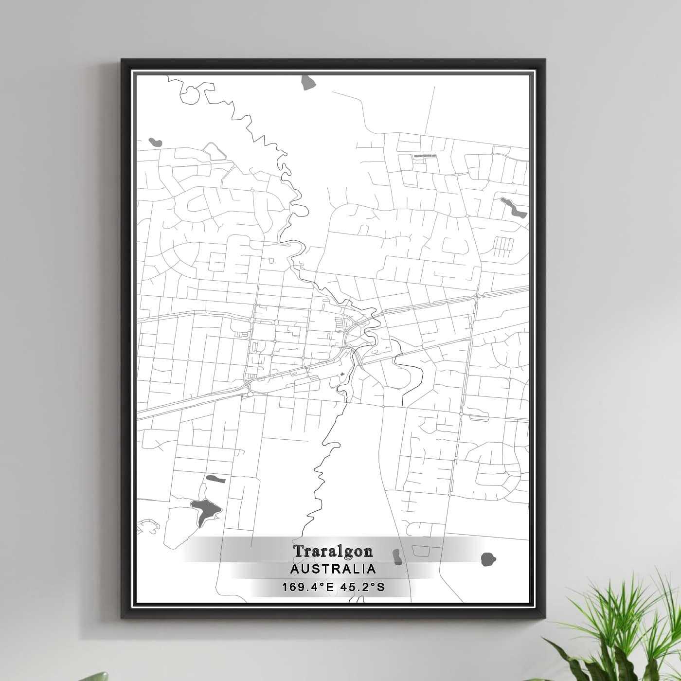 ROAD MAP OF TRARALGON, AUSTRALIA BY MAPBAKES