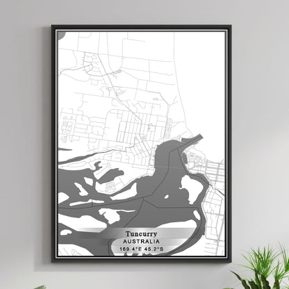 ROAD MAP OF TUNCURRY, AUSTRALIA BY MAPBAKES