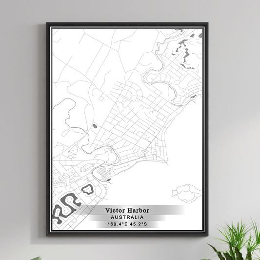 ROAD MAP OF VICTOR HARBOR, AUSTRALIA BY MAPBAKES