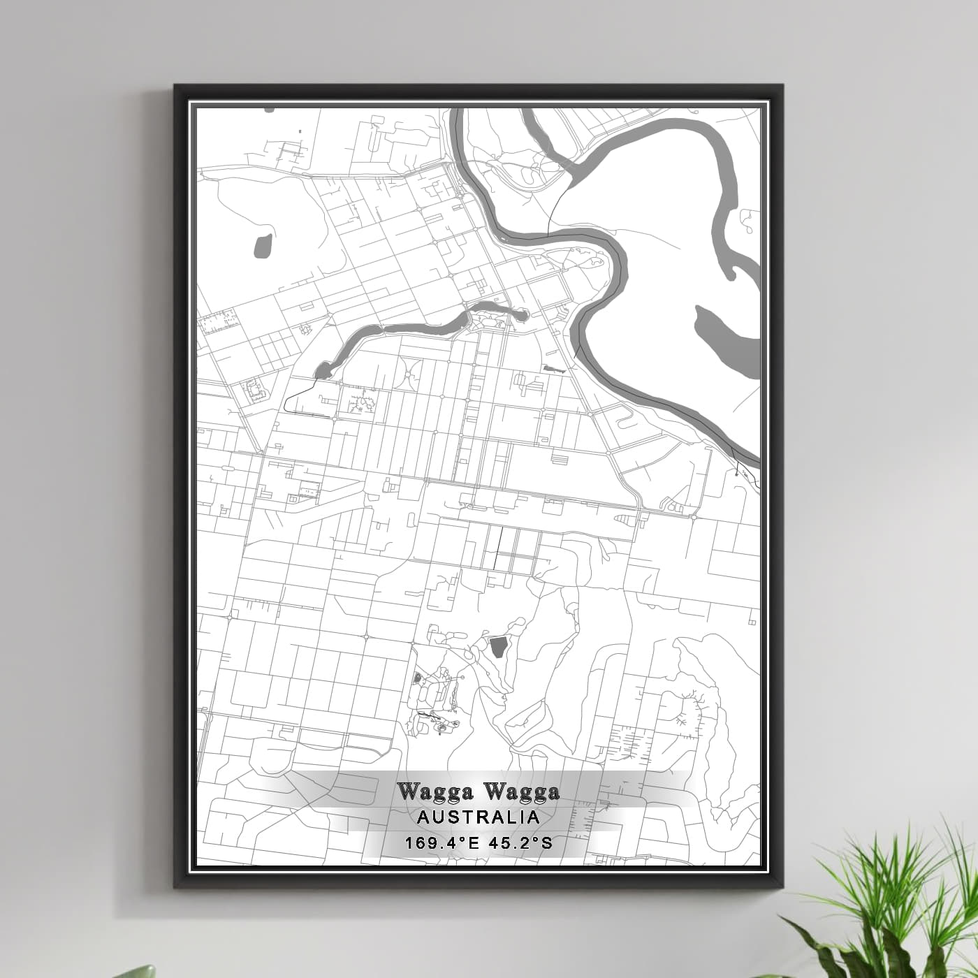 ROAD MAP OF WAGGA WAGGA, AUSTRALIA BY MAPBAKES