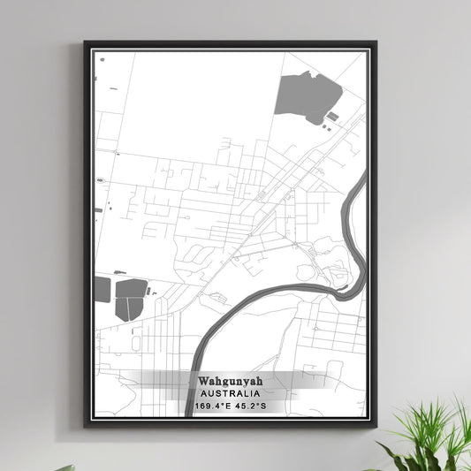 ROAD MAP OF WAHGUNYAH, AUSTRALIA BY MAPBAKES