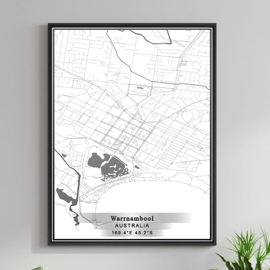 ROAD MAP OF WARRNAMBOOL, AUSTRALIA BY MAPBAKES