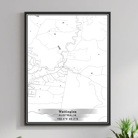 ROAD MAP OF WATTLEGLEN, AUSTRALIA BY MAPBAKES
