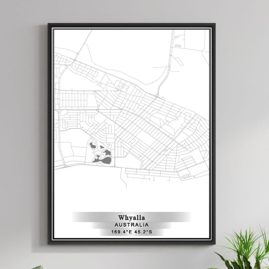 ROAD MAP OF WHYALLA, AUSTRALIA BY MAPBAKES