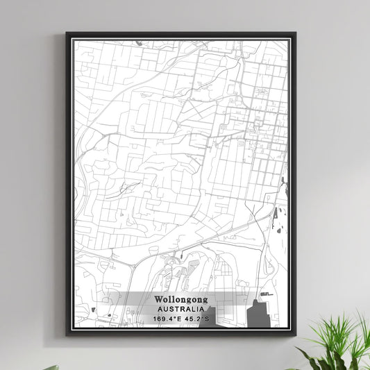 ROAD MAP OF WOLLONGONG, AUSTRALIA BY MAPBAKES