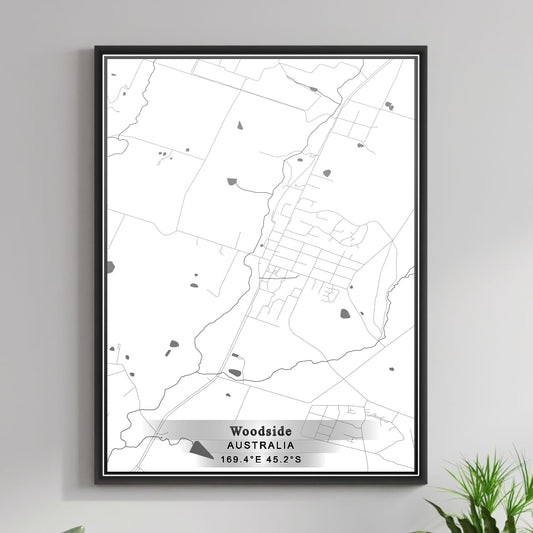 ROAD MAP OF WOODSIDE, AUSTRALIA BY MAPBAKES