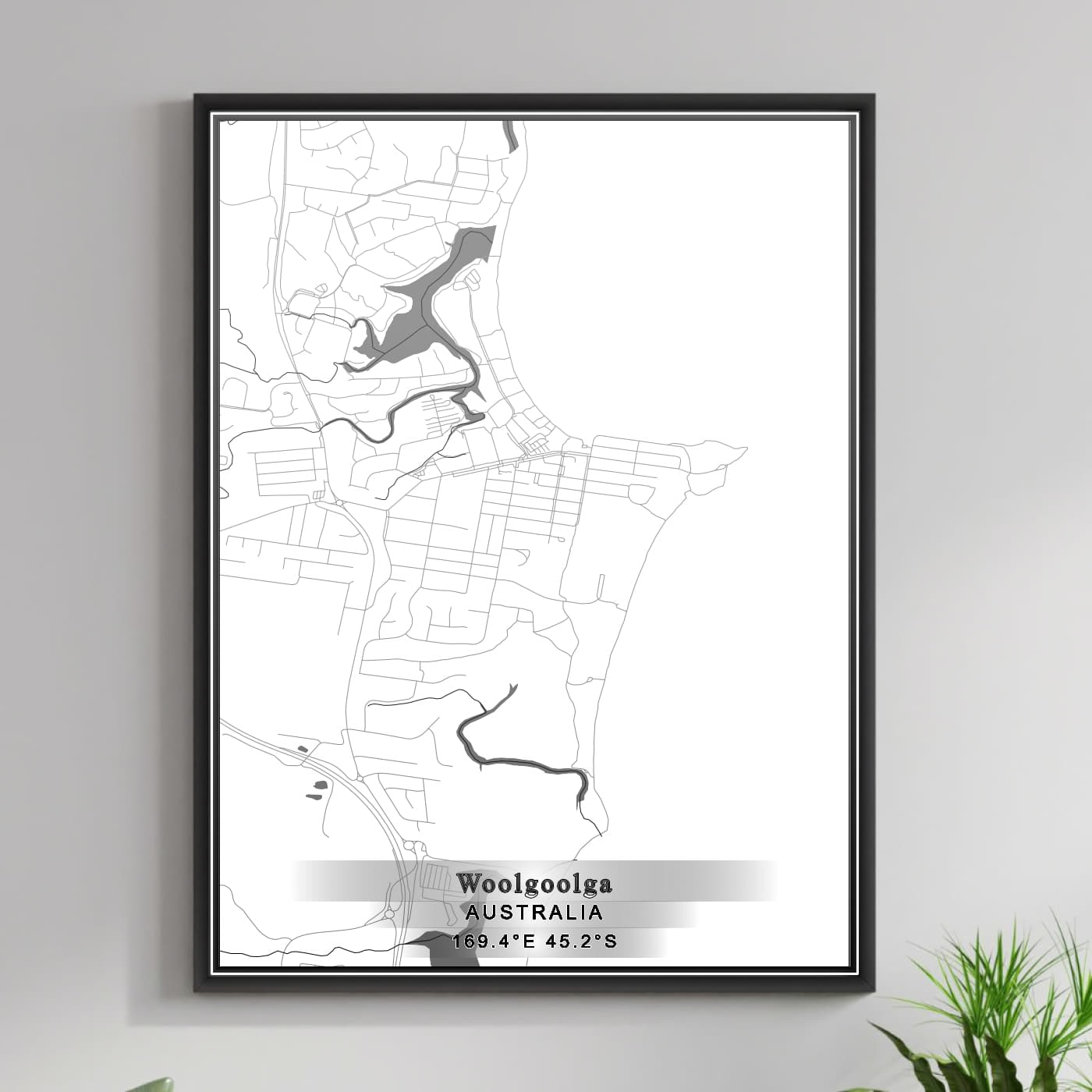 ROAD MAP OF WOOLGOOLGA, AUSTRALIA BY MAPBAKES