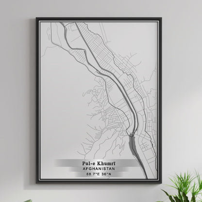 ROAD MAP OF POL E KHOMRI, AFGHANISTAN BY MAPBAKES