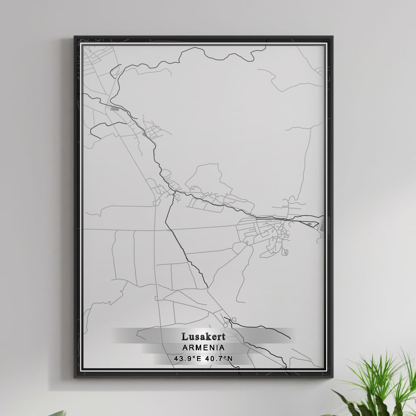 ROAD MAP OF LUSAKERT, ARMENIA BY MAPBAKES