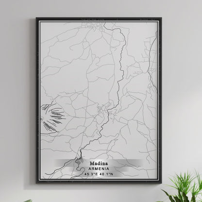 ROAD MAP OF MADINA, ARMENIA BY MAPBAKES