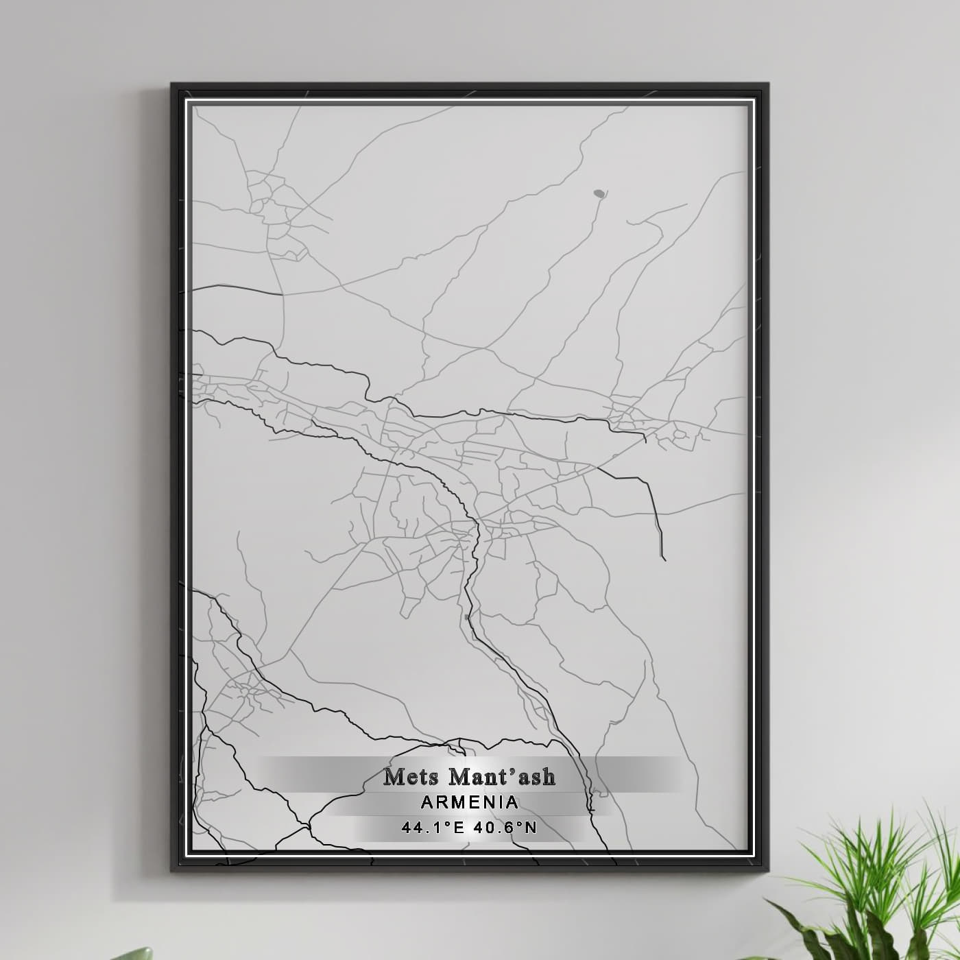 ROAD MAP OF METS MANT ASH, ARMENIA BY MAPBAKES