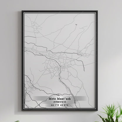 ROAD MAP OF METS MANT ASH, ARMENIA BY MAPBAKES