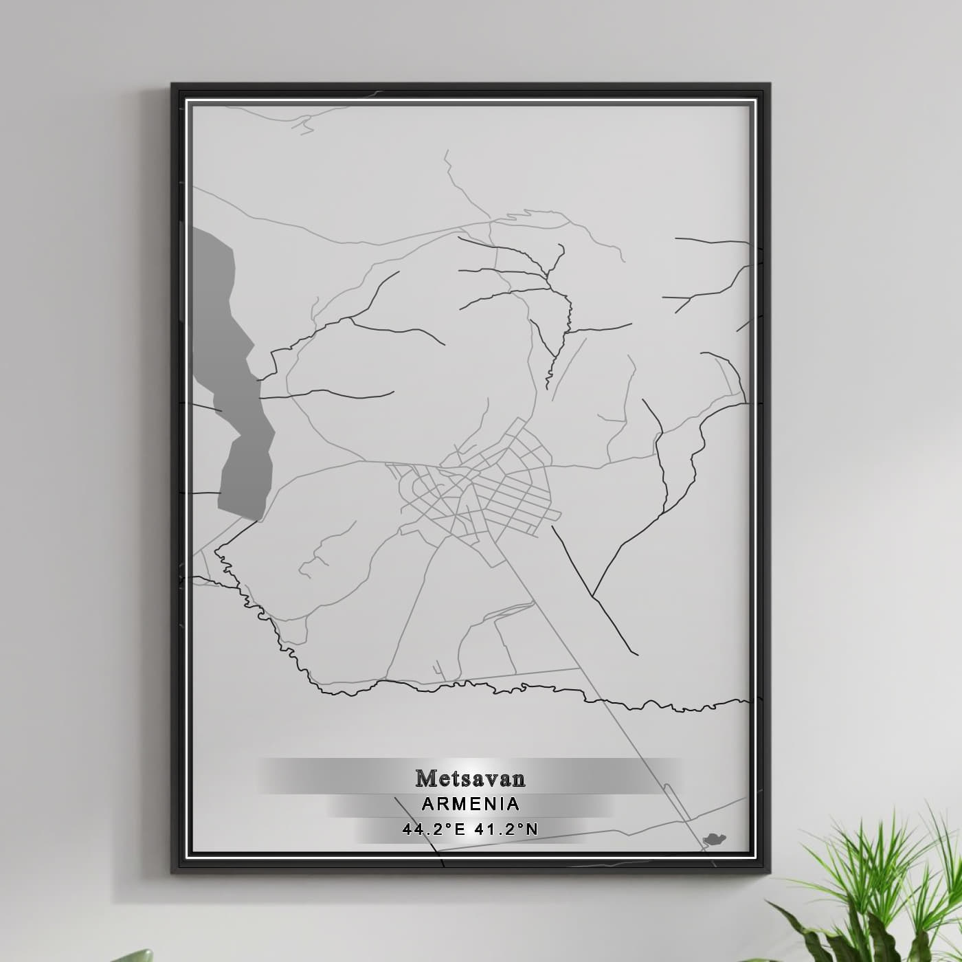 ROAD MAP OF METSAVAN, ARMENIA BY MAPBAKES