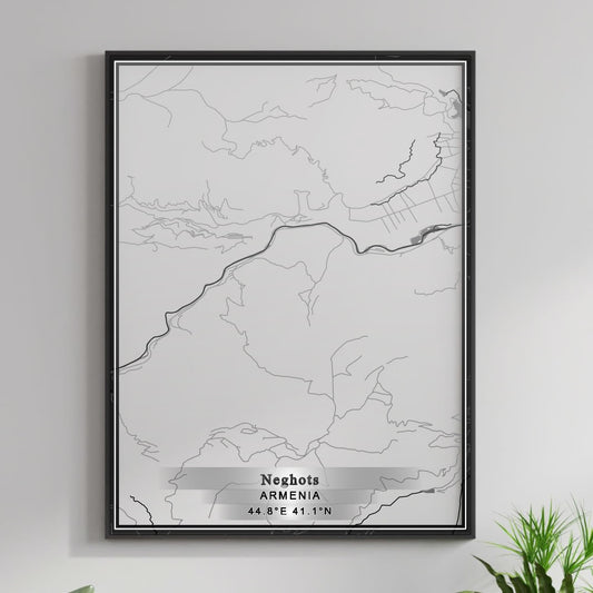 ROAD MAP OF NEGHOTS, ARMENIA BY MAPBAKES