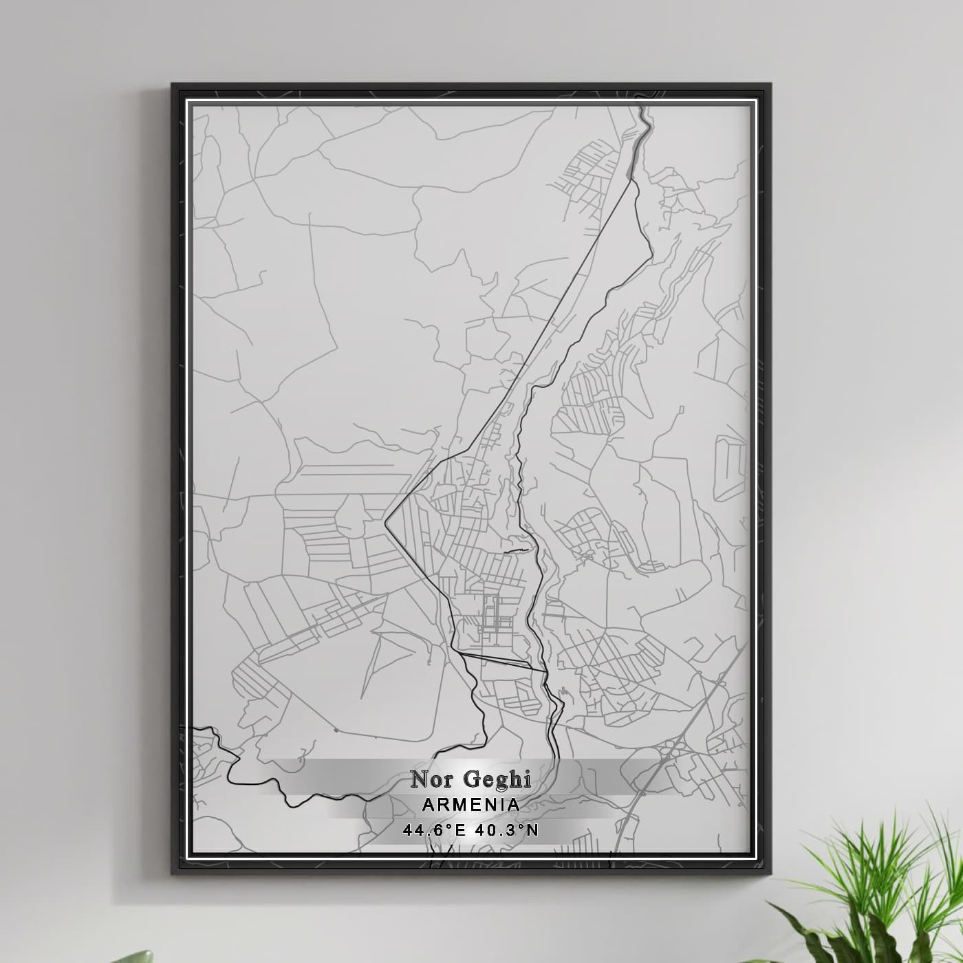 ROAD MAP OF NOR GEGHI, ARMENIA BY MAPBAKES