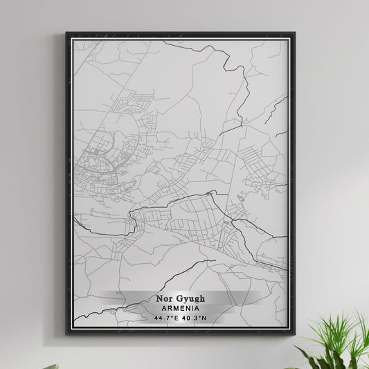 ROAD MAP OF NOR GYUGH, ARMENIA BY MAPBAKES