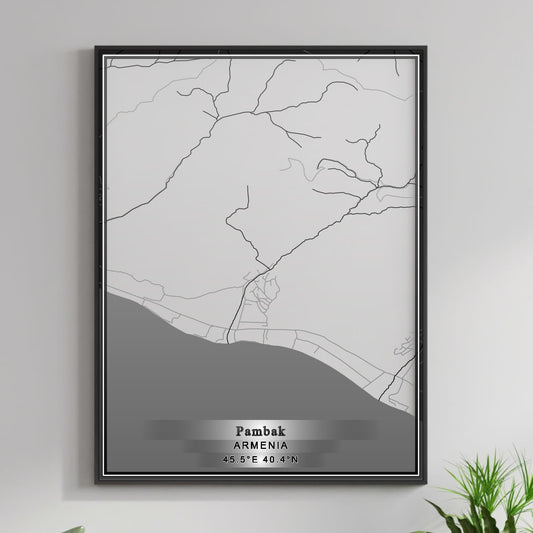 ROAD MAP OF PAMBAK, ARMENIA BY MAPBAKES