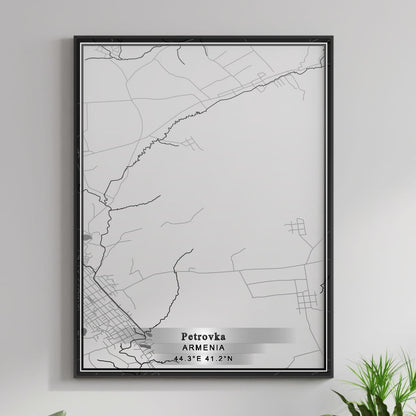 ROAD MAP OF PETROVKA, ARMENIA BY MAPBAKES