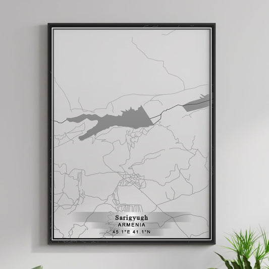 ROAD MAP OF SARIGYUGH, ARMENIA BY MAPBAKES