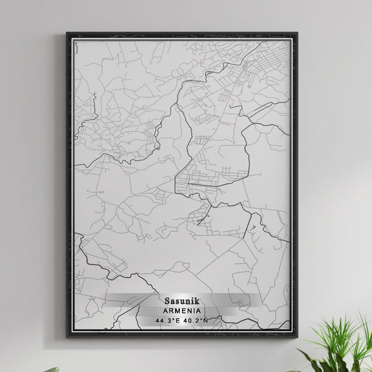 ROAD MAP OF SASUNIK, ARMENIA BY MAPBAKES