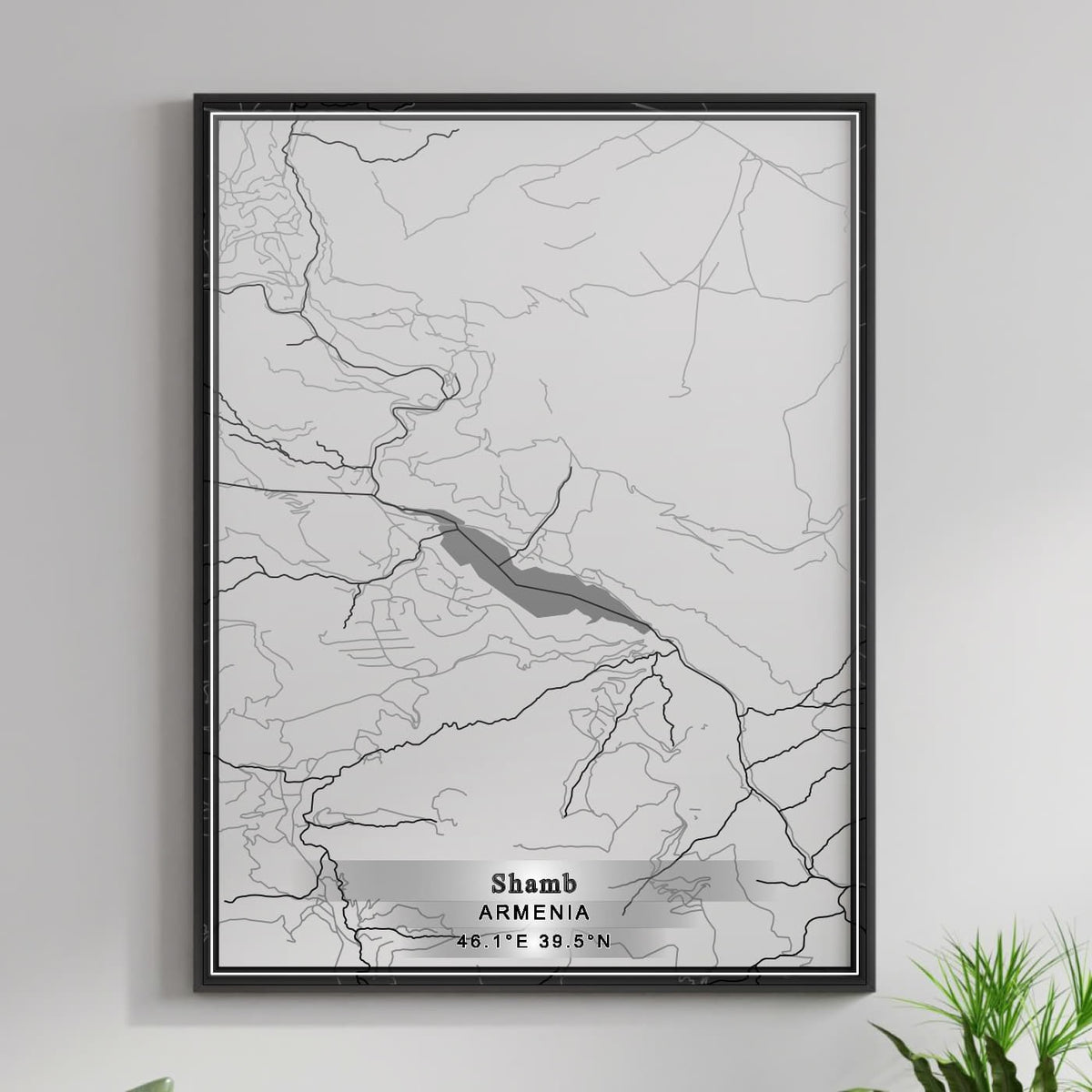 ROAD MAP OF SHAMB, ARMENIA BY MAPBAKES