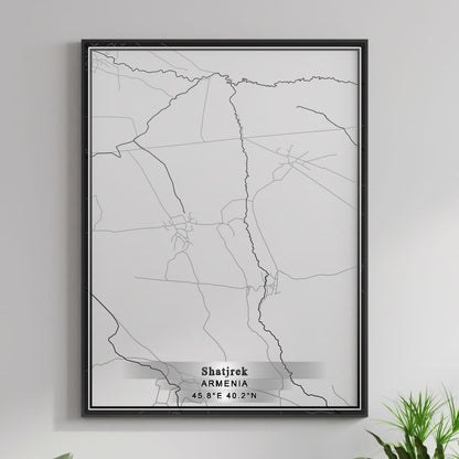 ROAD MAP OF SHATJREK, ARMENIA BY MAPBAKES