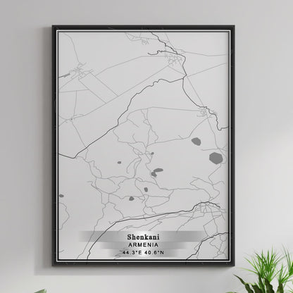 ROAD MAP OF SHENKANI, ARMENIA BY MAPBAKES