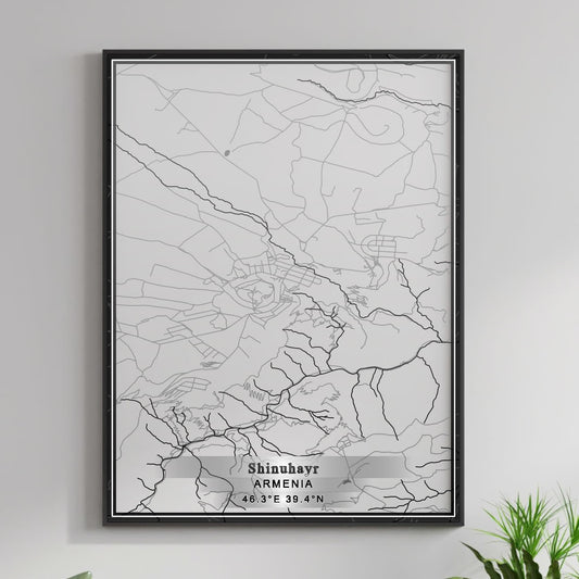 ROAD MAP OF SHINUHAYR, ARMENIA BY MAPBAKES